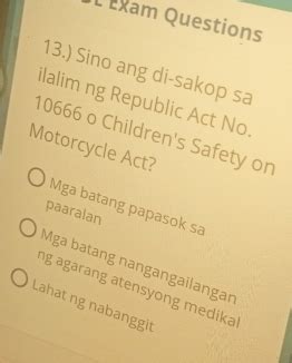 sino ang di sakop ng republic act 10666